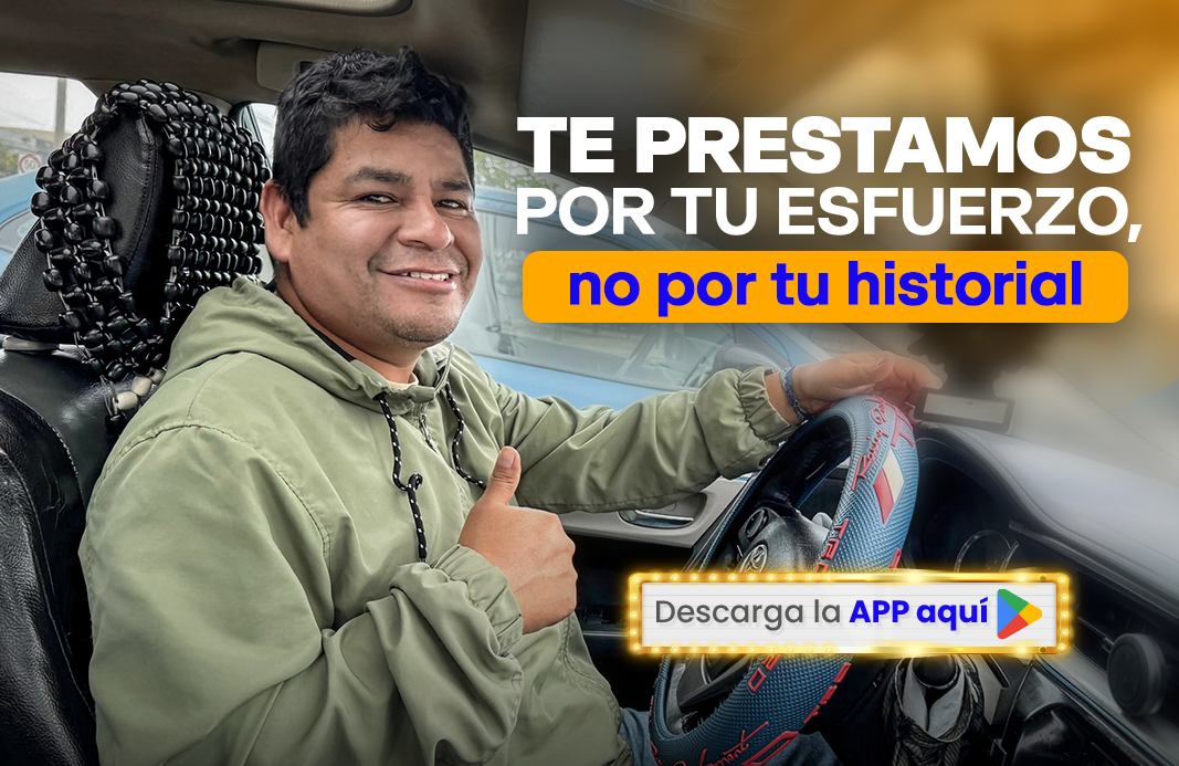 alt="Taxista independiente mostrando el pulgar arriba dentro de su vehículo. Préstamos por esfuerzo con Credimovil."